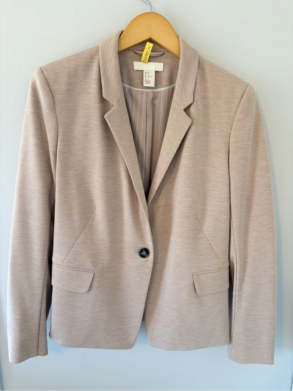 H&M Beige Single-Button Knit Blazer 10